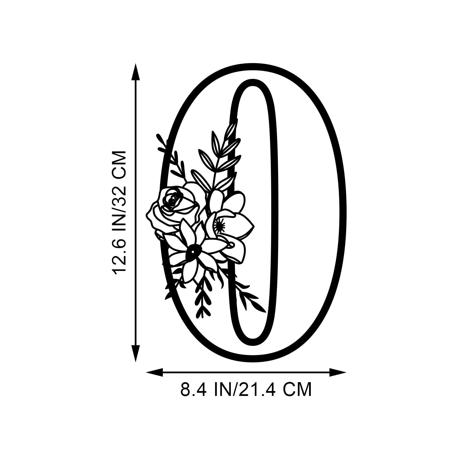 ESTART 12 Inch House Numbers Metal Wall Decor, Floating House Numbers, Rustic Flower House Address Number Metal Signs, Large Number Address Plaque Wall Hanging Decoration for Home Yard Garden Outdoor - Image 4