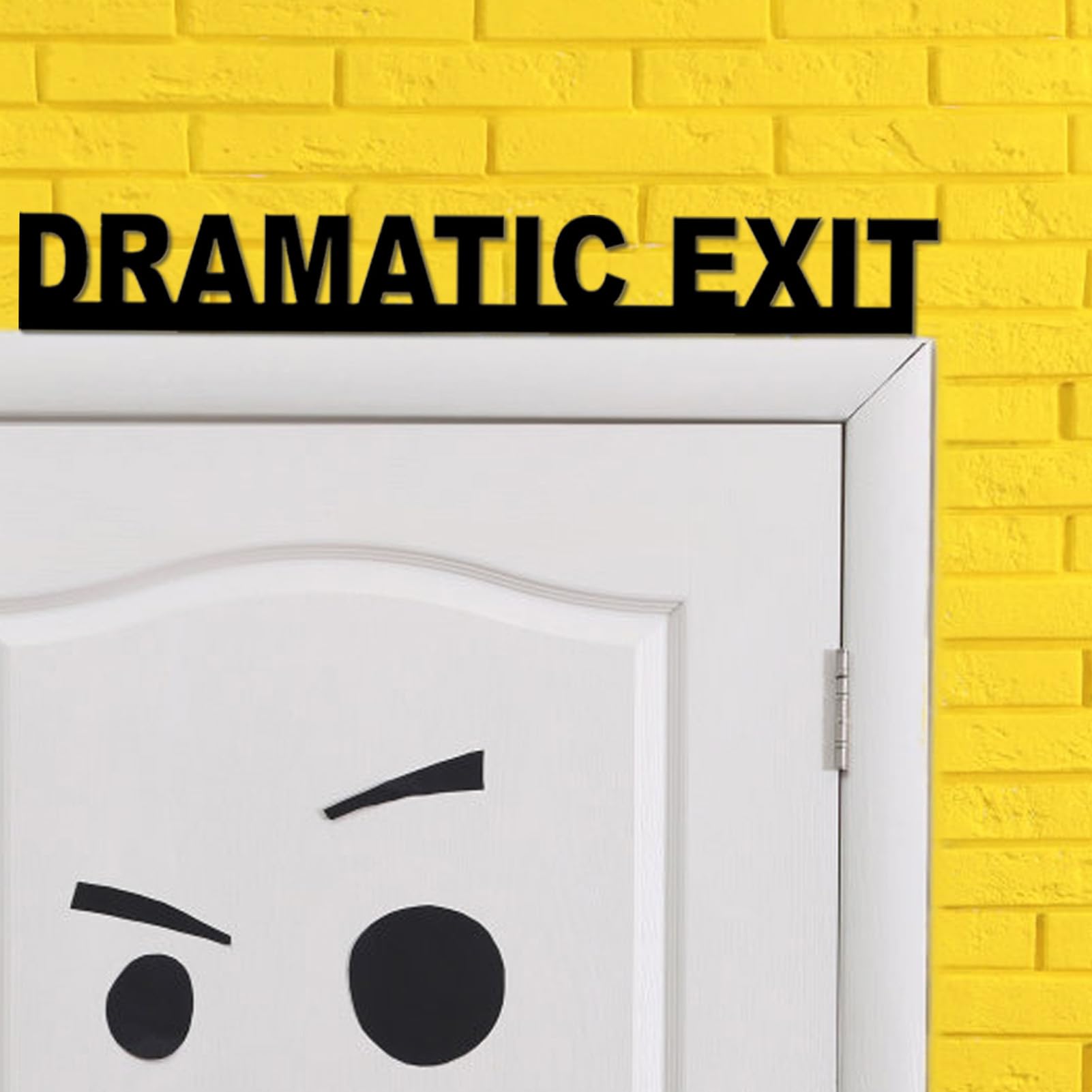 ESTART Metal Dramatic Exit Door Topper Sign Wall Decor 18.1 x 2.36 In Door Frame Corner Signs Decor for Home Porch Bedroom Concert Party Gift Thanksgiving Theatrical Theme Decor (Black) - Image 4