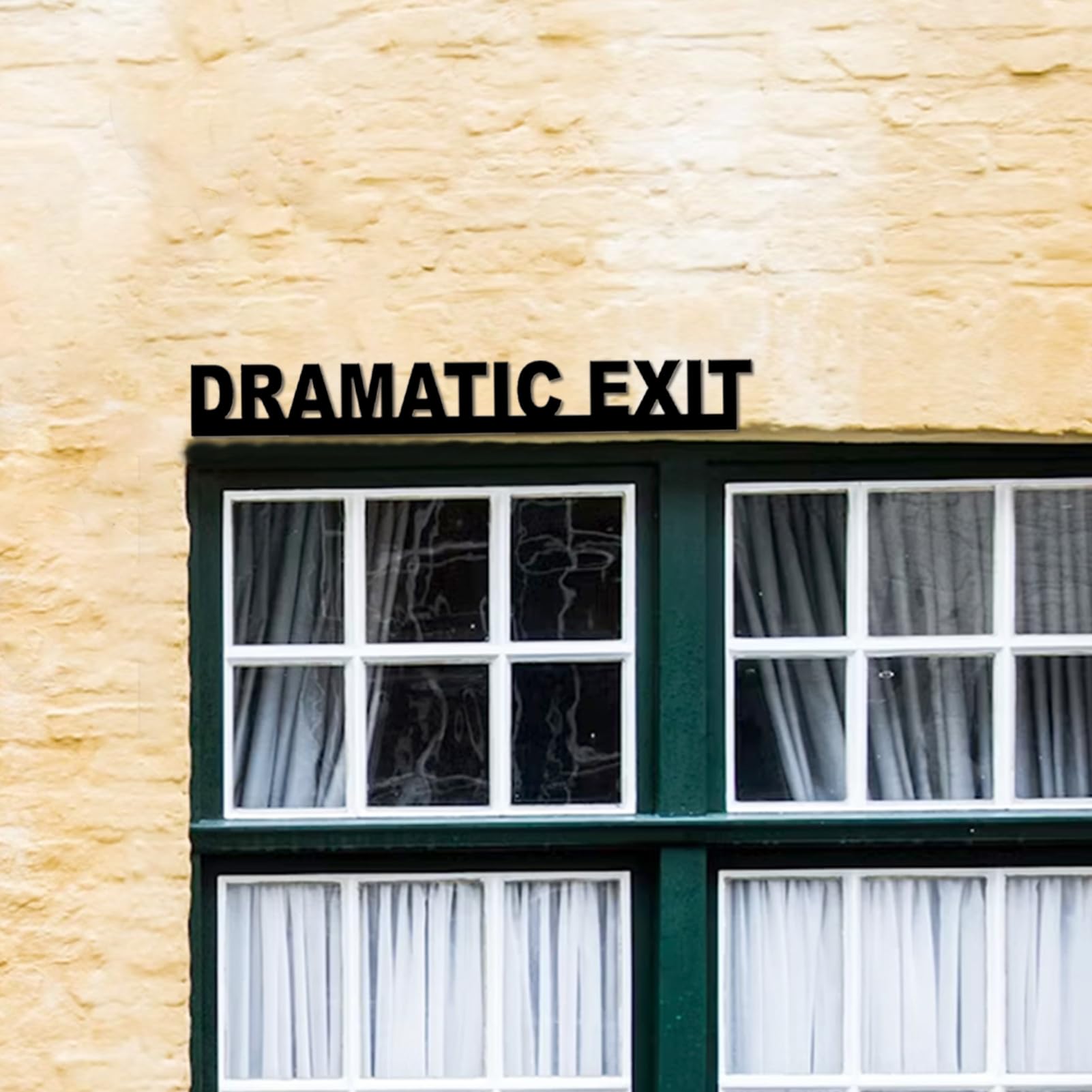 ESTART Metal Dramatic Exit Door Topper Sign Wall Decor 18.1 x 2.36 In Door Frame Corner Signs Decor for Home Porch Bedroom Concert Party Gift Thanksgiving Theatrical Theme Decor (Black) - Image 6
